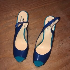 SUPER CUTE blue and green heels!!!!!
